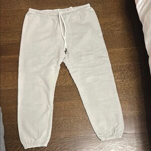 THE GREAT. Seafoam Green Cropped Sweatpants